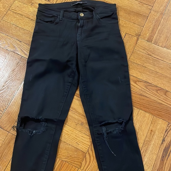 Black Ripped J Brand Jeans - Picture 3 of 4